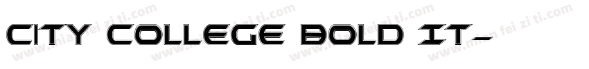 City College Bold It字体转换